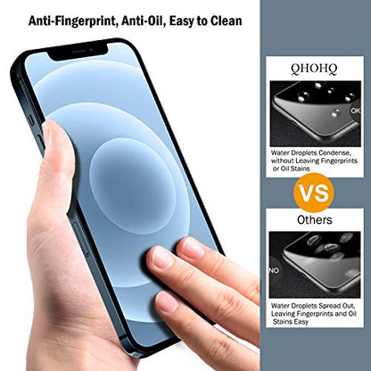 QHOHQ 3 Pack Screen Protector for iPhone 12 Pro Max 6.7" with 2 Pack Tempered Glass Camera Lens Protector, Ultra HD, 9H Hardness, Scratch Resistant, Easy Install - Case Friendly - size: iPhone 12 Pro Max 6.7 Inch