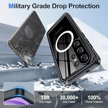 ANTSHARE IP68 Waterproof Case for Samsung Galaxy S26 Ultra, Black/Clear - color: Black/Clear, size: S26 Ultra