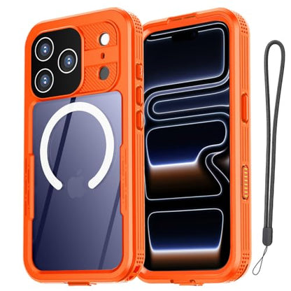 AICase Waterproof Case for iPhone 17 Pro with MagSafe Clear Water Proof Snowproof/Dustproof/Shockproof,IP68 Certified 360 Full Body Protection Fully Sealed Underwater for iPhone 17 Pro_96 - size: iphone 17 Pro
