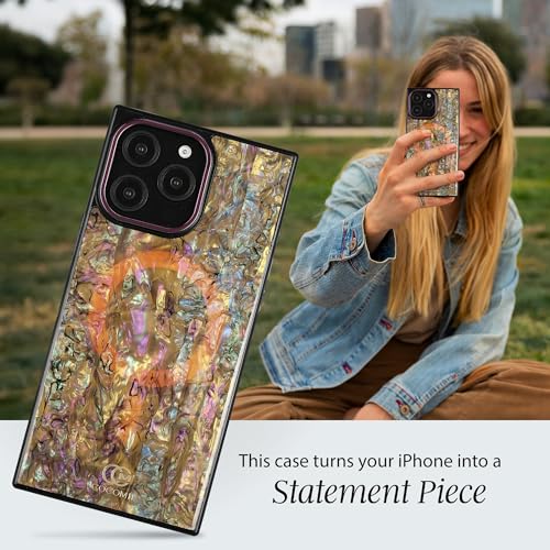 COCOMII Rectangle for iPhone 13 Pro Max Case, Eclipse Abalone Shell | Compatible with MagSafe Wireless Charging, Shockproof 10ft Drop Protection, Camera & Screen Protection, Premium Glossy Finish - color: Eclipse Abalone Shell, size: iPhone 13 Pro Max (6.