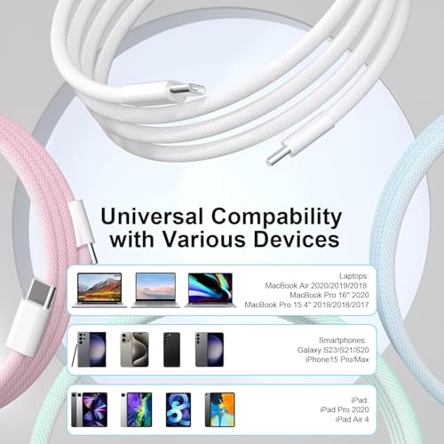 iPhone 17 16 Charger Fast Charging, 20W USB C Wall Charger +Woven 6FT Cable - size: 6FT_2Pack