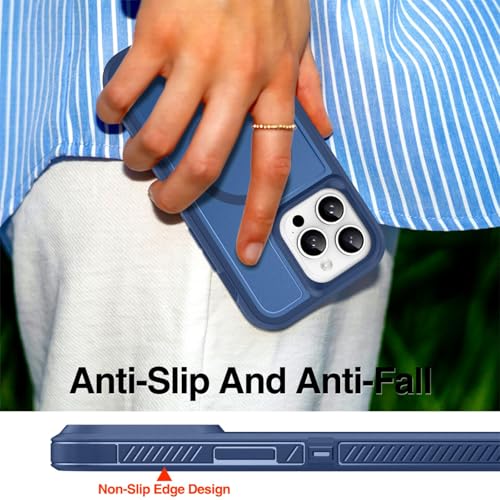 Magnetic for iPhone 13 Pro Case, Compatible with MagSafe, Shockproof Dustproof Drop Proof, Military Grade Double Layer Protection, Blue - color: Magnetic Blue, size: iPhone 13 PRO