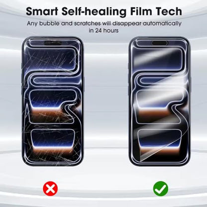2Pack Soft Hydrogel Film Screen Protector for iPhone 17 Pro Max, Upgraded Protective film Non-breakable Flexible TPU for iPhone 17 Pro Max (NOT Glass) - color: iPhone 17 ProMax