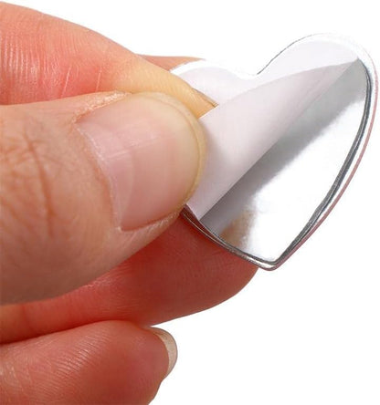 2Pcs Metal Phone Ring Holder, Rotating Adhesive Grip for DIY Keychains/Phone Stand, Heart-Shaped Anti-Slip Finger Strap Mobile Accessories