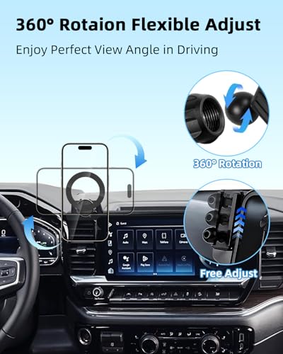 PZK Car Phone Holder for 2022-2026 Chevy Silverado/GMC Sierra 13.4'' Screen - color: Magsafe, size: Silverado 1500/GMC Sierra 1500 2022-2026