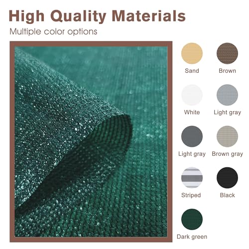 SUNNY GUARD 3' x 10' Balcony Privacy Screen, HDPE Patio Railing Cover Fence - color: Dark Green, size: 0 3' x 1 0'