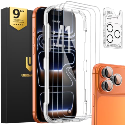 UNBREAKcable iPhone 17 Pro Screen Protector & Camera Lens Protector - size: iPhone 17 Pro