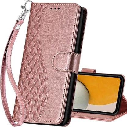 for Samsung Galaxy A15 5G Wallet case, Rose Gold | 3 Card Holders, Kickstand, Shockproof TPU Shell, PU Leather, Magnetic Closure, Protective Flip Folio Cover, Women - color: 5
