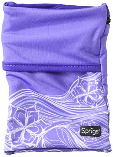 Sprigs Wrist Wallet Running Wristband Pocket for Keys Cards Cash ID Phone - color: Purple Surf