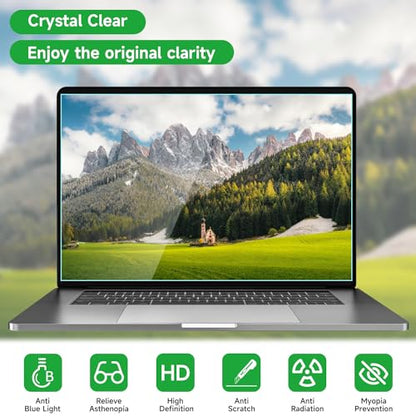 2 Pcs 17.3 Inch Anti Blue Light Screen Protector, Reduce Eye Strain Matte Anti Glare Computer Screen Cover, Blue Light Blocking Screen Protector for HP/Lenovo/Dell/ASUS/Acer/Samsung 17.3’’ with 16:9 - size: 17.3 inch