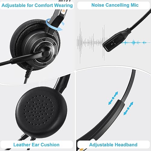 Arama Cell Phone Headset with Microphone Noise Cancelling 3.5mm Headset for iPhone,Android,BlackBerry Mobile Phone and iPad Tablets (A200MP)