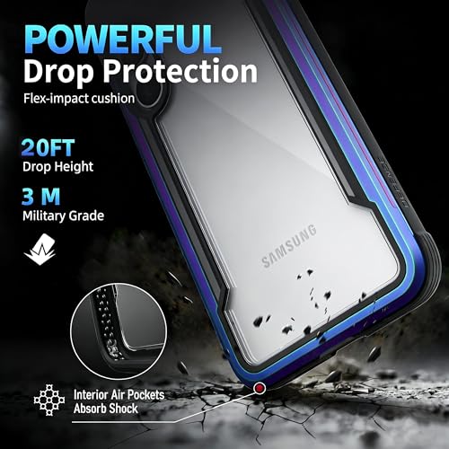 for Samsung Galaxy S26+ Plus Phone Case, Compatible with MagSafe,[20FT Mil-Grade Drop Protection], Durable Anodized Shockproof Aluminum Frame Slim,Galaxy S26+,Iridescent - color: S26+ Gilded Blue