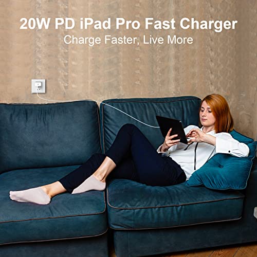 [Apple MFi Certified] iPad Charger Fast Charging 10FT, 20W USB C Charger