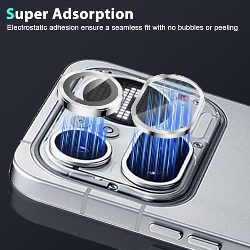 Zeking 2 Set for Nothing Phone 4a Pro 5G Camera Lens Protector - color: Silver