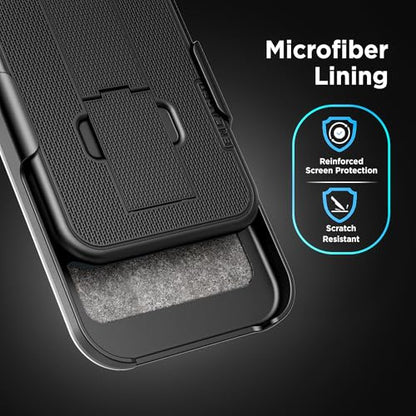Encased DuraClip Compatible with Samsung Galaxy S25 Belt Clip Case with Phone Holster and Kickstand (S25) - size: S25
