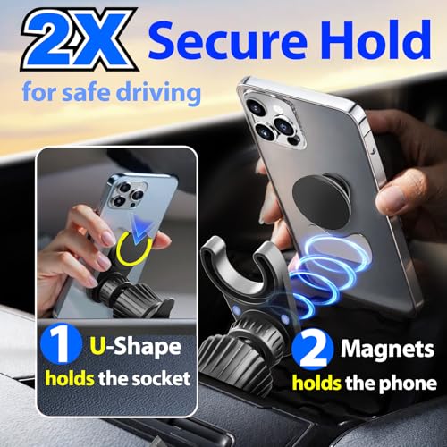 MCCHJoy 2-in-1 Dash+Vent Car Mount for PopSockets, Socket Car Phone Holder - style: Car Vent Hook+Dash Mount