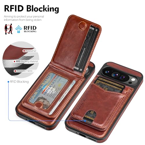 SkyEagle for MagSafe Google Pixel 9 Pro XL Wallet Case,Brown - color: Brown, size: Google Pixel 9 Pro XL 6.8"