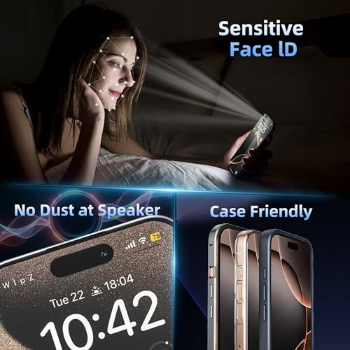 Tempered Glass 4 Way All Angle Privacy Screen Protector for iPhone 15 Pro Max (6.7"), 360° Anti-spy Auto-Dust Removal, High Definition, Full Coverage No Bubble Easy Installation 2-Pack - size: For iPhone 15 Pro Max (6.7")