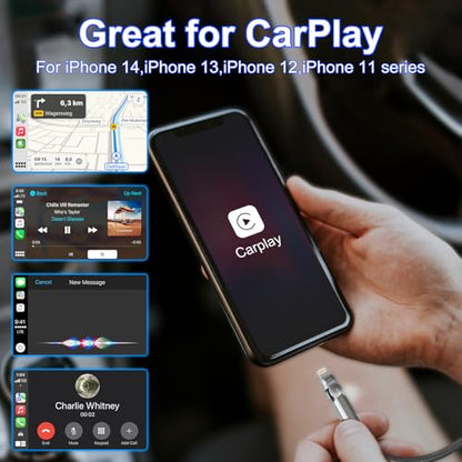 90 Degree USB C to Lightning Cable with 180°Rotating Head - 6.6FT PD Fast Charger Type C to Lightning Right Angle Swivel Cable, MFi Certified Apple Carplay Cable for iPhone 14 13 12 11 X Xs Pro, iPad