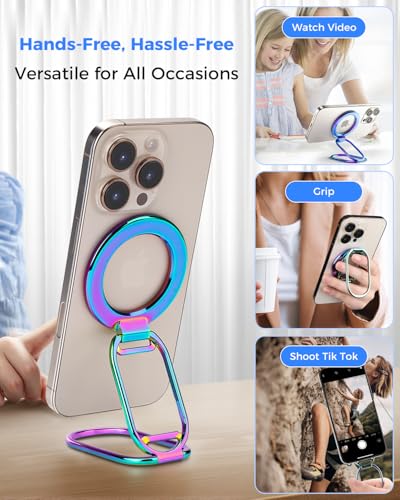 SUPERONE Mag Safe Phone Stand, Adjustable Magnetic Phone Grip & Kickstand - color: Colorful