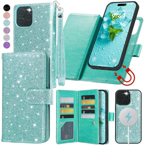 Varikke Wallet Case for iPhone 16 Pro Compatible with Magsafe, Mint Green - color: (Compatible with MagSafe) Mint, size: iPhone 16 Pro 6.3"