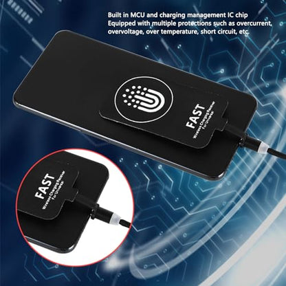 Type C Wireless Charging Receiver, Thin Magnetic Dual Purpose Charger Receiver, Charging Patch for All Type C Interface Cell Phones