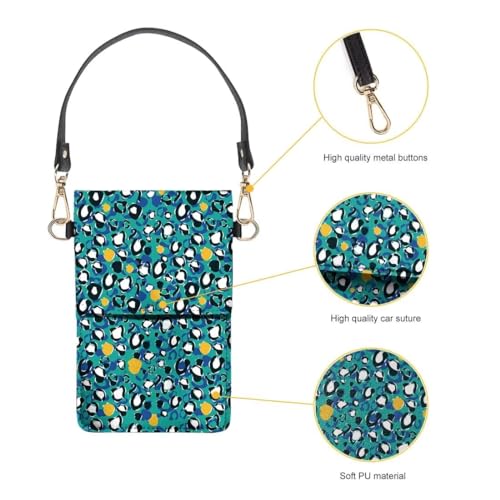 Cute Cat Crossbody Phone Holder Bags for Outdoor Floral Women Crossbody Purse with Touchscreen Window Lightweight Roomy Cell Phone Purse Wallet Birthday, Christmas Gift