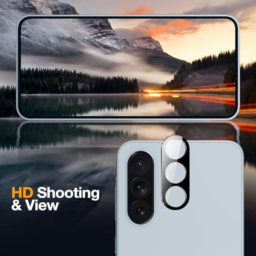 2+2 Pack for Samsung Galaxy A57 5G Privacy Screen Protector & Camera Lens Protector, Anti Spy Tempered Glass with Easy Installation Frame, Anti-Scratch, Case Friendly, Bubble Free - size: Samsung Galaxy A57 6.6 inches