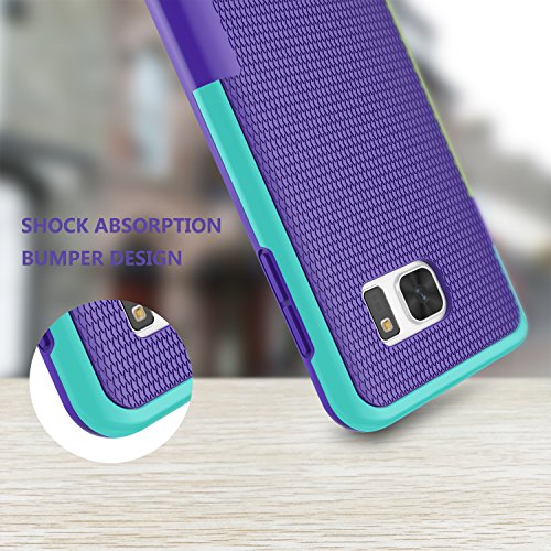 Jeylly Galaxy S7 Case, [3 Color] Slim Hybrid Impact Rugged Soft TPU & Hard PC Bumper Shockproof Protective Anti-Slip Case Cover Shell for Samsung Galaxy S7 S VII G930 GS7 - Purple | [3 Color] Slim Hybrid Impact Rugged Soft TPU&Hard PC Bumper Shockproof Pr