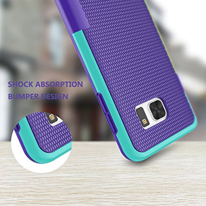 Galaxy S7 Edge Case, Jeylly One-Piece Ultra Slim 3 Color Impact Anti-Slip Rugged Soft TPU Bumper Shockproof Protective Case Cover Shell for Samsung Galaxy S7 Edge S VII Edge G935 - Purple | One-Piece Slim 3 Color Impact Anti-Slip Rugged Soft TPU Bumper Sh