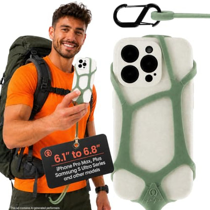 Pulpo Safety Cell Phone Lanyard, Phone Wrist Strap, Green, 6.1" to 6.8" - color: Fern Green, size: Large 6.1-6.8"