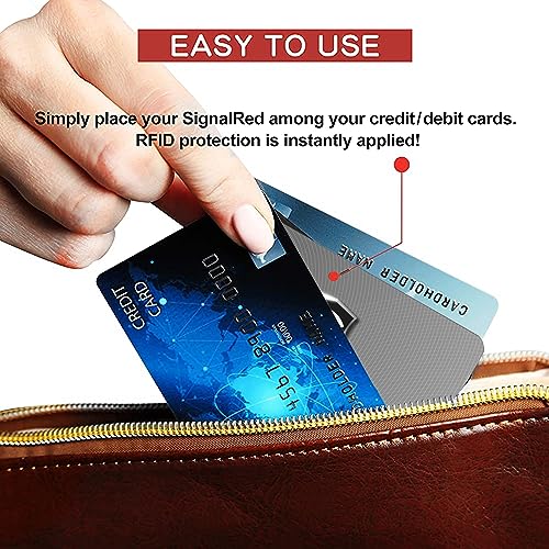 SaiTech IT 5 Pack RFID Blocking Card for Credit Debit ID Card, Grey | Slim Anti-Theft Contactless NFC RFID Blocker Protector, Easily Fit into Wallet and Purse, for Men & Women - color: Grey