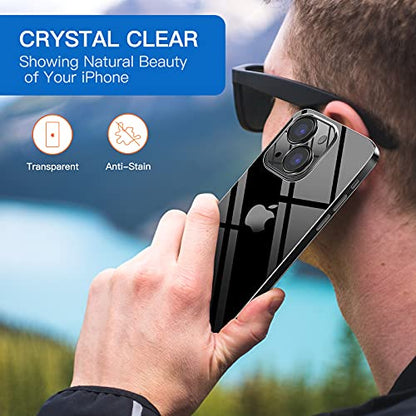 Compatible with iPhone 13 Mini Slim Case,Paper-Thin Transparent Finish Skin Back Case [Non Yellowing] Ultra Protective Cover with Camera Protection 5.4 Inch (Clear) - color: Clear, size: for iPhone 13 Mini 5.4inch