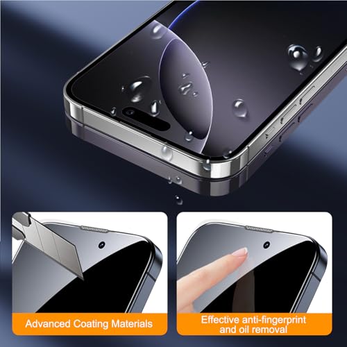 SIBEITU 3+3 Pack Screen Protector for iPhone 16 Pro 6.3 Inch Tempered Glass | 3 Pack Screen + 3 Pack Camera Lens Protector, 6.3 Inch HD Clear 9H Hardness, Scratch Resistant, Case Friendly - size: iPhone 16 Pro 6.3"