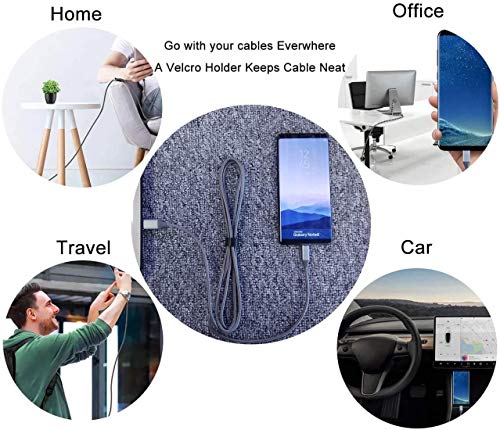 USB C Cable 10FT, Extra Long USB-A to USB-C Cable Braided Grey - color: Grey, size: 10FT