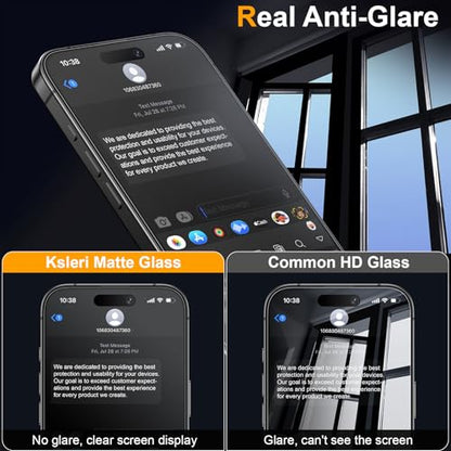 2 Pack Matte Privacy Screen Protector for iPhone 17 / iPhone 16 Pro 6.3-inch with Installation Tool, Full Coverage Anti Spy Anti Glare 9H Tempered Glass Film, Case Friendly - size: iPhone 16 Pro-6.3 Inch