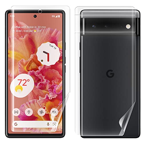 Premium Real Anti-Scratch Anti-shock Explosion-proof Soft Hydrogel Screen Protector Flim 3in1 Back Cover Protector Hydrogel Film Compatible With Google Pixel 6