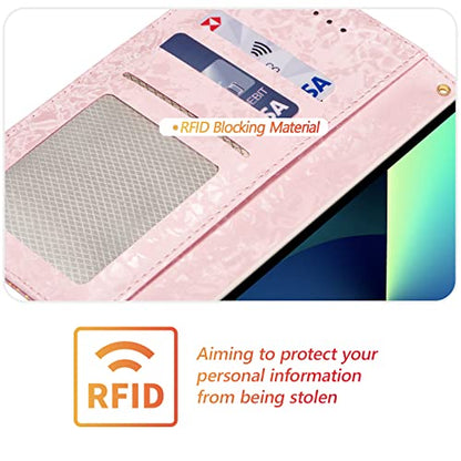 UEEBAI Wallet Case for iPhone 13, PU Leather Phone Cover Kickstand RFID Blocking Flip Case Card Slots Wrist Strap Relief Engraved Pattern Magnetic Closure Flower Folio Wallet, Vine - color: Vine, size: iPhone 13