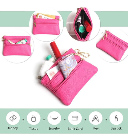 Crossbody Body Phone Holder for Women, New Phone Strap with Zippered Pouch, Adjustable Crossbody Strap - color: Rose Red Butterfly