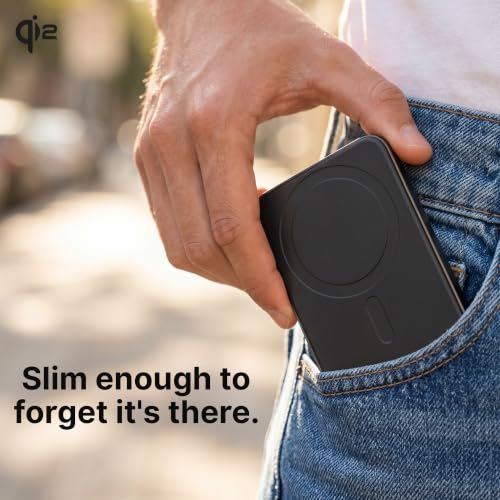 ZENS Magnetic Power Bank 10000mAh, MagSafe Battery Pack Qi2 15W Wireless Charger + 20W USB-C Slim Aluminium Portable Charger for iPhone Air/17/16/15/14/13/12 & AirPods, 12in Cable, Black - color: Black