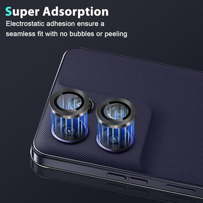 Zeking (2 Set) Camera Lens Protector Compatible with Motorola Moto G Power (2026), Scratch-Resistant HD Clarity Ultra-Thin 9H Tempered Glass with Aluminum Edging, Individual Metal Lens Cover (Black) - color: Black