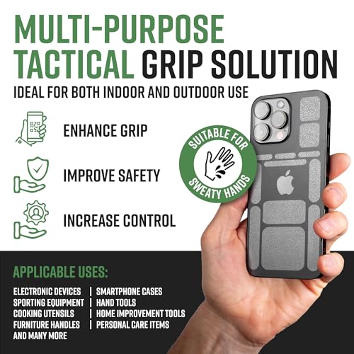 Dragon Grips 13pc Rubber Grip Tape, Non-Slip Adhesive Phone Grip Stickers - color: Clear, size: 2 pack