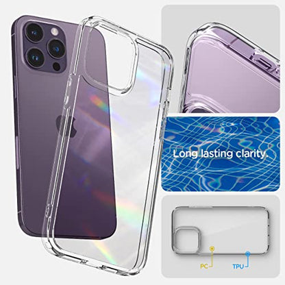 Spigen for iPhone 14 Pro Max Case, Ultra Hybrid [No Magnet Ring][Anti-Yellowing] - Crystal Clear - color: Crystal Clear, size: iPhone 14 Pro Max