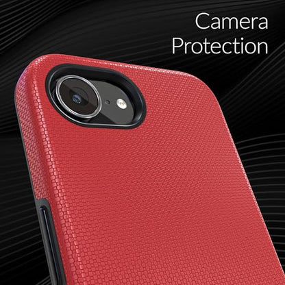 Crave for iPhone 17e Case and iPhone 16e Case, Shockproof Protection Dual Layer Case for iPhone 17e, iPhone 16e (6.1 inch) - Red - color: Red
