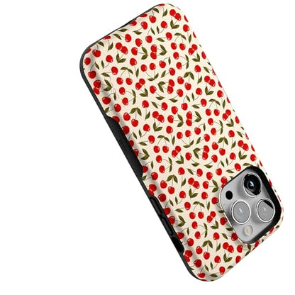 Casely iPhone 14 Pro Max Case | Cherry on Top | Red Cherries | Bold Protective Design | Compatible with MagSafe - color: Cherry on Top | Red Cherries Floral