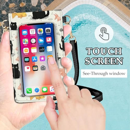 Small Crossbody Bags for Women Touchscreen Cell Phone Bag Cross Body Purses with adjustable Strap,Gifts For Teenage Girls - color: Black Cat Fish