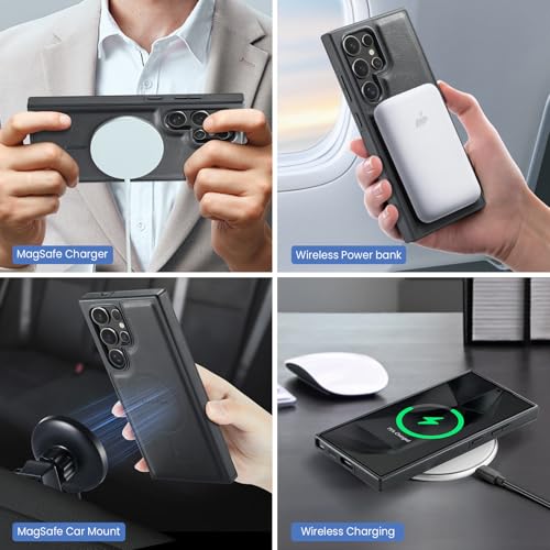 for Samsung Galaxy S26 Ultra 2 in 1 Detachable Card Bag Wallet Case Durable Leather Wallets Magnetic Card Holder 4 Card Slots Ring Stand RFID Blocking Black - color: Black, size: Samsung Galaxy S26 Ultra
