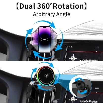 Car Magnetic Phone Mount for Volvo XC60 2018 2019 2020 2021 2022 20223 2024 2025 Auto Interior Accessories Best Cellphone Holder Fast 15W Wireless Charger Cell Phones Charging Screen Stand Accessory