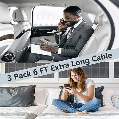Long iPhone 14 Charger [Apple MFi Certified] 6FT Apple iPhone Charging Cord - color: White 6FT