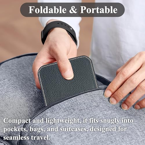 Airplane Travel Essentials for Flying Flex Flap Cell Phone Holder & Flexible Tablet Stand for Desk, Bed, Treadmill, Home & in-Flight Airplane Travel Accessories(1-Lichee Black) - color: 1-Lichee Black
